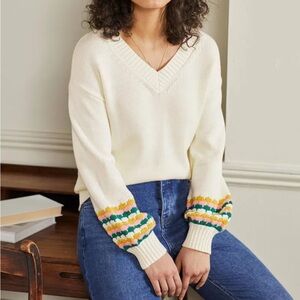 Biden stitch cuff sweater